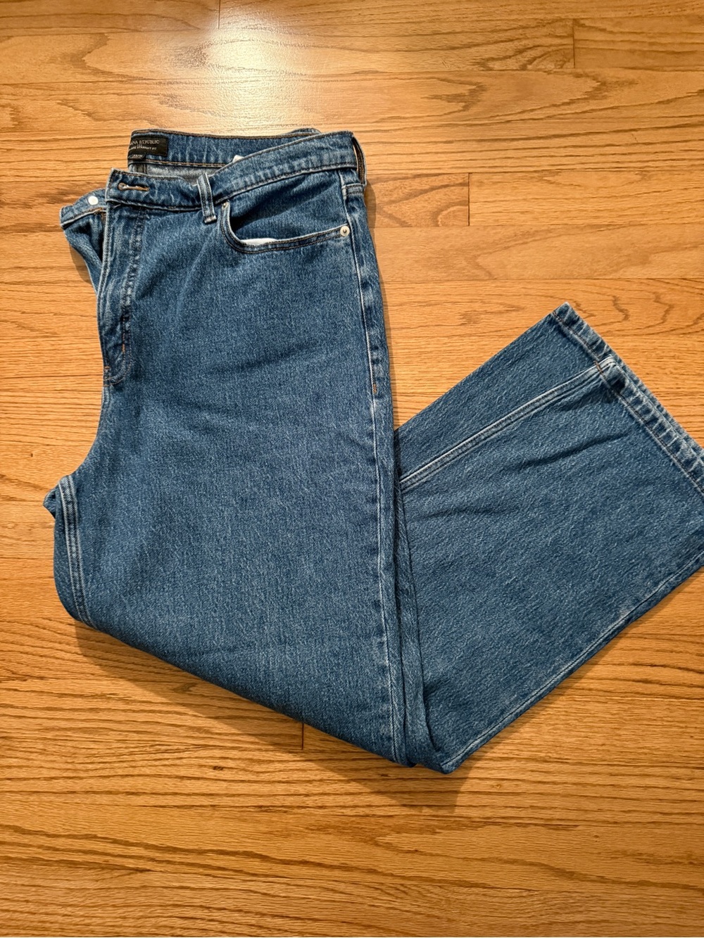 Banana Republic High-Rise Women's Jeans — Dark Blue Denim